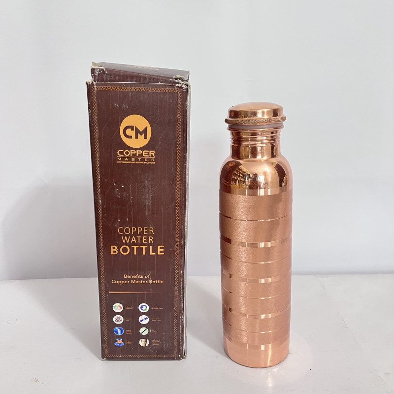 100% Pure Copper Water Bottle - 1 litre